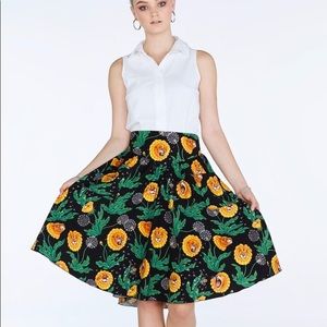 XL Blackmilk Dandy Lion Midi Skirt With Pockets